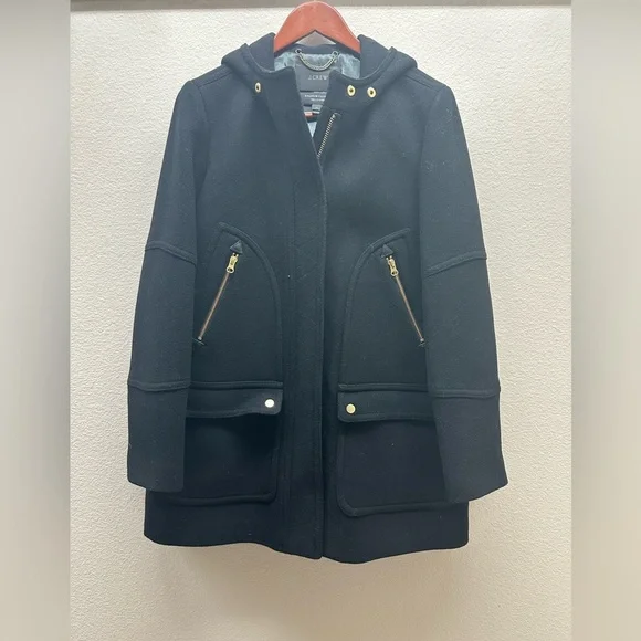 J. Crew Chateau Wool Parka Stadium Cloth Nello Gori Wool Blend Coat - Picture 3 of 9